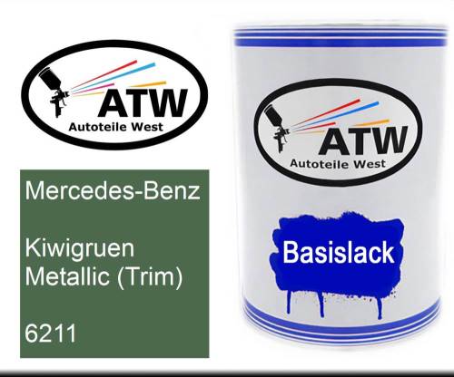 Mercedes-Benz, Kiwigruen Metallic (Trim), 6211: 500ml Lackdose, von ATW Autoteile West.